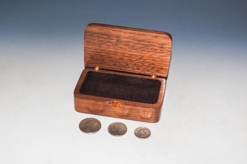 Small Wooden Box With Engraved Celtic Wedding Hearts on Walnut Handmade Wood Box by BurlWoodBox Irish Wedding Hearts image 4