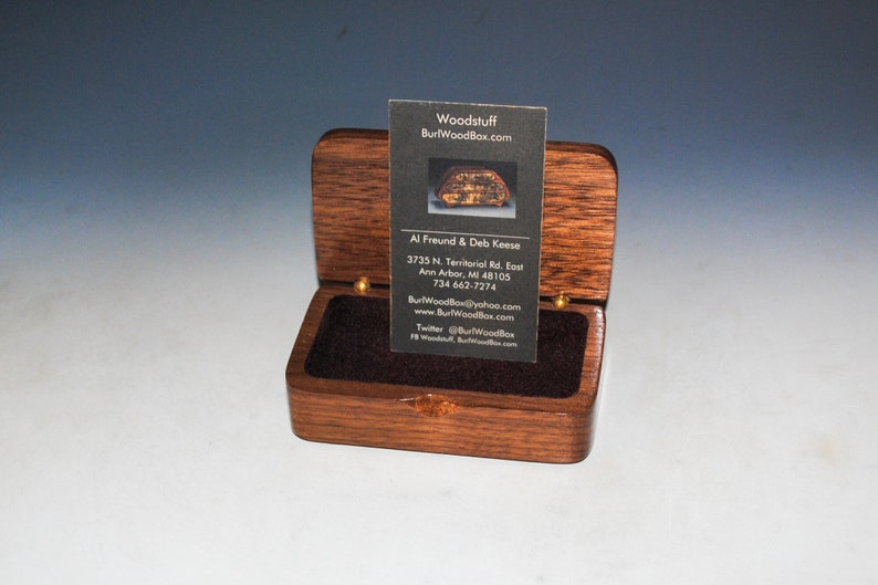 Small Wooden Box With Engraved Celtic Wedding Hearts on Walnut Handmade Wood Box by BurlWoodBox Irish Wedding Hearts image 5