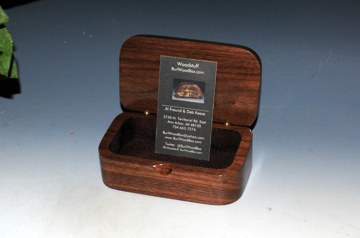 Wooden Trinket Box of Zebrawood & Walnut Handmade in the