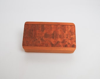 Slide Top Wood Box of Cherry With Lacewood - Food Safe Finish