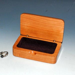 Small Wood Box With Engraved Paw Print With a Heart Box of Cherry by BurlWoodBox Little Wood Gift for Pet Parents image 3