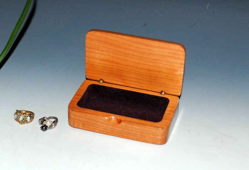 Small Wood Box With Engraved Paw Print With a Heart Box of Cherry by BurlWoodBox Little Wood Gift for Pet Parents image 3