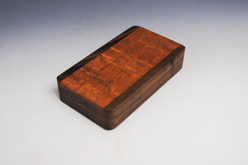 Slide Top Small Wood Box of Walnut With Lacewood USA Made by - Etsy