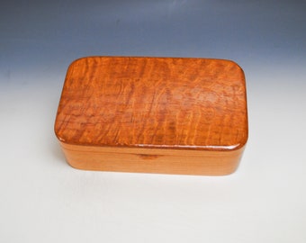Wooden Box of Lacewood on Cherry  - Handmade Wood Treasure Box With Hinged Lid by BurlWoodBox - Great Gift!