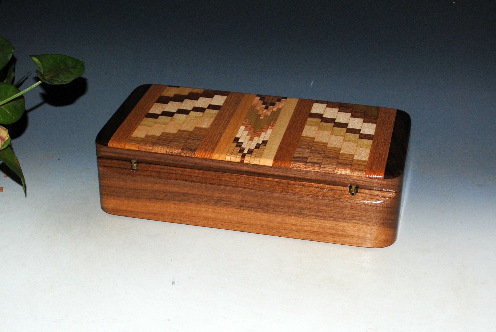Handmade Wooden Box With Tray UpCycled Cutting Board and Walnut by
