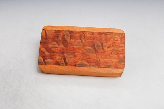 Slide Top Wood Box of Cherry With Lacewood - Food Safe Finish