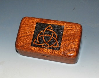 Triquetra Wooden Box - Handmade Small Wood Box- Trinity Knot- Celtic Triangle- Jewelry Box- Keepsake Box - Trinket Box - Gift Box- Ring Box