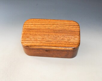 Wooden Trinket Box of Zebrawood & Mahogany - Handmade in the USA by BurlWoodBox - Great Gift For Any Special Occasion