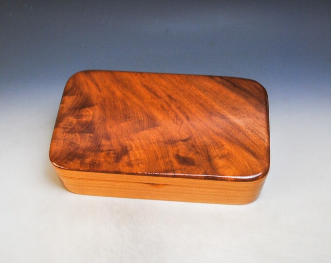 Handmade Wooden Box of Redwood Burl on Cherry Small Stash Box or Jewelry Box Etsy