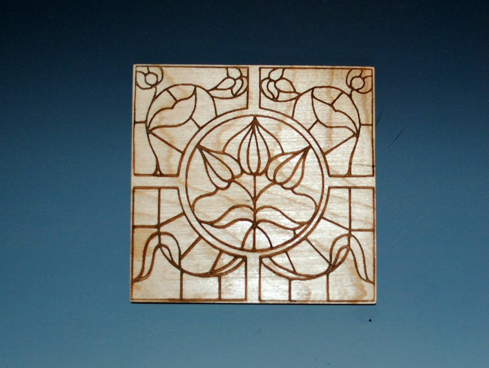 SALE 4 Laser Cut Stained Glass Style Coasters of Cherry Art Etsy