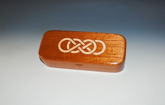 Wooden Box of Mahogany With Double Infinity Inlay by BurlWoodBox - Jewelry Box, Pen  Box, Keepsake Box