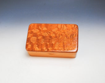 Very Small Wooden Box of Cherry & Lacewood Handmade by BurlWoodBox