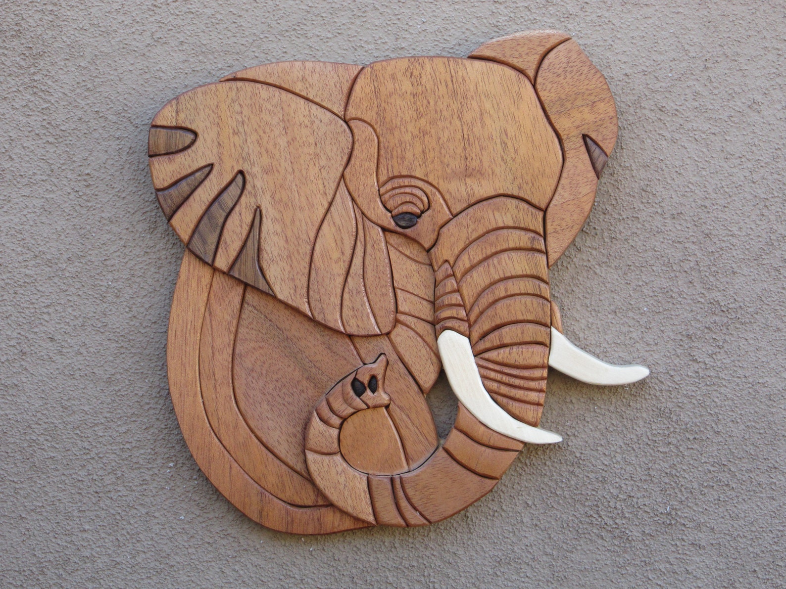 Elephant Intarsia Etsy