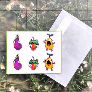 Lindas pegatinas de frutas tontas para portátiles, diarios, refrigeradores, etc.