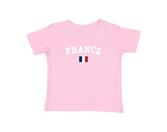 France Baby Tee, France T Shirt, French Soccer T Shirt With Flag, Blokette Football T Shirt, Y2K Baby Tee, Coquette Baby Tee