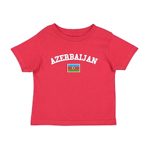 Azerbaijan Baby Tee: Handmade Cotton Azeri Flag Shirt