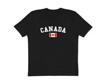 カナダTシャツ、大人用ユニセックスカナダシャツ、ブラックカナダグラフィックTシャツ、サッカージャージスタイルTシャツ、カナダサッカー、男性へのギフト