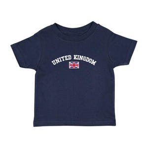Camiseta de bebé del Reino Unido: camiseta de fútbol con la bandera británica