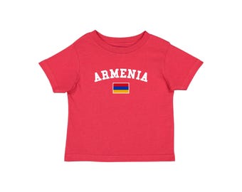 Armenia Baby Tee, Armenia T Shirt, Armenian Soccer T Shirt With Flag, Blokette Football T Shirt, Y2K Baby Tee