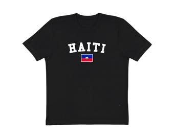 Haiti T Shirt, Adult Unisex Haiti Shirt, Black Haiti Graphic Tee, Soccer Jersey Style TShirt, Haiti Soccer, Gift For Him