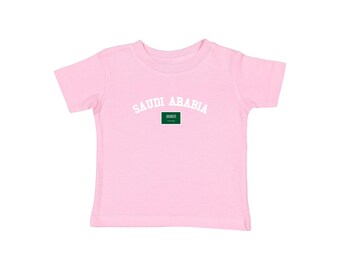 Saudi Arabia Baby Tee, Saudi Arabia T Shirt, Saudi Arabian  TShirt With Flag, Saudi Arabia Soccer, Blokette Football T Shirt, Coquette Tee