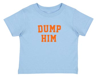 Dump Him Baby Tee, Y2K Dump Him T Shirt, Y2K Slogan Tee, Celebrity T Shirt,Handmade Y2K Baby Tee: "Dump Him" Graphic, 2000s Slogan