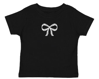 リボングラフィックベビーTシャツ、コケットY2Kコットンシャツ、レースリボンベビーTシャツ、コケットTシャツ