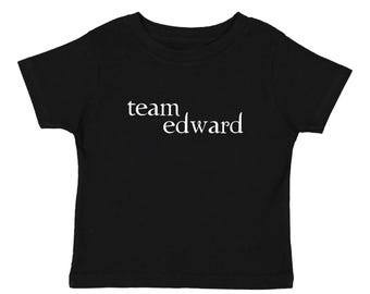 Team Edward Twilight Baby Tee: Halloween Vampire Shirt