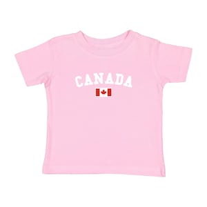 Handmade Canada Baby Tee: Canadian Flag Soccer T-Shirt
