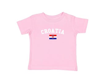 Maglietta per neonati della Croazia, maglietta della Croazia, maglietta da calcio croata con bandiera, maglietta da calcio Blokette, maglietta per neonati Y2K, maglietta per neonati Coquette