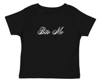 Vampire Twilight Baby Tee, Halloween Horror Baby Tee, Bite Me Baby Tee, 90s, Mall Goth Shirt, Vampira, Y2K Baby Tee, I Heart Vampires Shirt