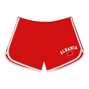 Albania Shorts, Albanian Dolphin Short, Y2K Booty Shorts, Hot Shorts, Soccer, Gym Shorts, Womens Clothing, Handmade Lounge Short, Running