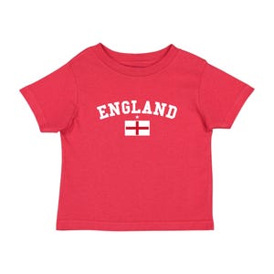 Maglietta per neonati England, maglietta inglese, maglietta da calcio England con bandiera inglese, maglietta da calcio Blokette, maglia da calcio da donna