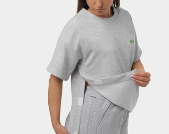 Adaptives Damen-T-Shirt für die Zeit nach Schulteroperationen | Rotatorenmanschette, Armbruch, Physiotherapie