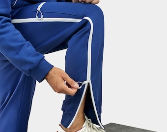 Anpassungsfähige Herren-Abreißhose mit seitlichen Reißverschlüssen | Post-chirurgische Erholung für Knie, Hüfte und Knöchel