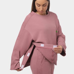 Adaptive Women's Sweatshirt | Easy Dressing for Shoulder Surgery & Post-Surgery Recovery image 7