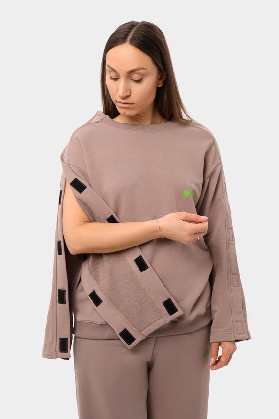 Adaptive Women's Sweatshirt | Easy Dressing for Shoulder Surgery & Post-Surgery Recovery