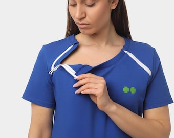 Chemo Standard Shirt für Frauen | Chemotherapie T-Shirt | Anpassungsfähige Kleidung