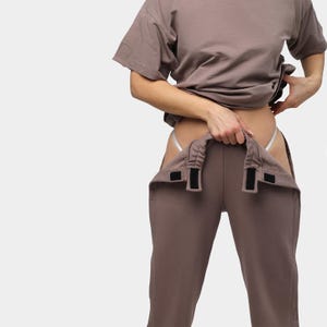 Pantalones adaptables para mujer / Desmontables, fáciles de poner y quitar, para después de una cirugía de rodilla