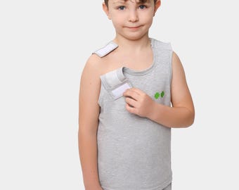 Kinder Anpassungsfähiges Tank Top | Post-Op Chirurgisches Hemd für einfaches Ankleiden