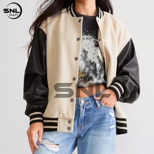 Chaqueta universitaria para mujer, chaqueta universitaria para mujer, chaqueta universitaria personalizada con letras, chaqueta universitaria personalizada con letras, chaqueta para niña, regalo para ella