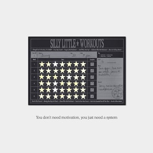 Adult Workout Reward Chart: 6-Week Workout Tracker with Star Stickers image 9