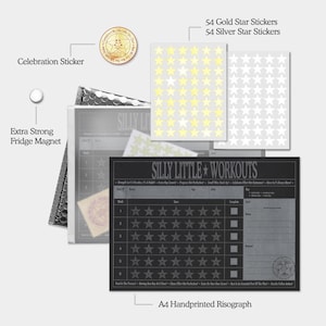 Adult Workout Reward Chart: 6-Week Workout Tracker with Star Stickers image 7