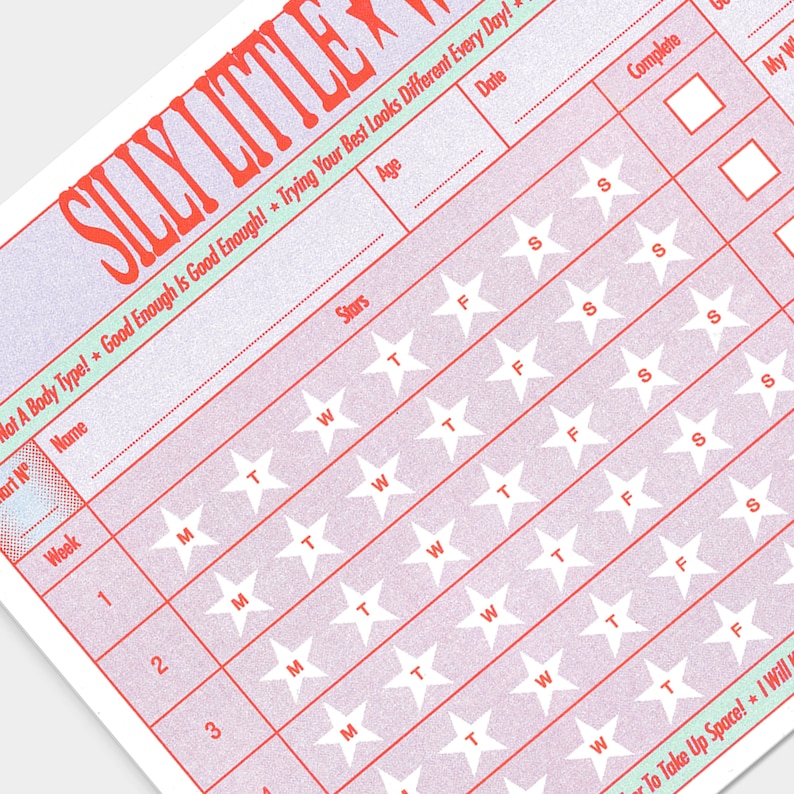 Adult Workout Reward Chart 2-Pack: 3-Month Exercise Tracker with Star Stickers image 5