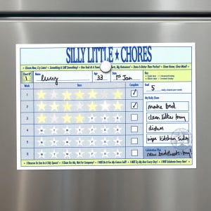 Adult Daily Chores Reward Chart: 6-Week Household Cleaning Habit Tracker with Star Stickers