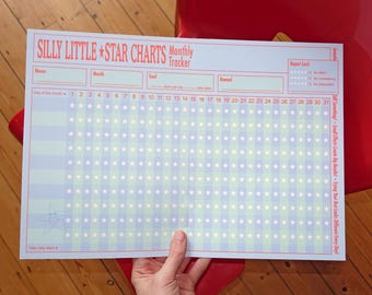 Habit Tracker Accountability Chart: A3 Printable Adult Star Chart (Digital)