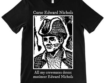 Powrót koszulki Obra Dinn - Curse Edward Nichols (Unisex okrągły dekolt Bella + płótno)