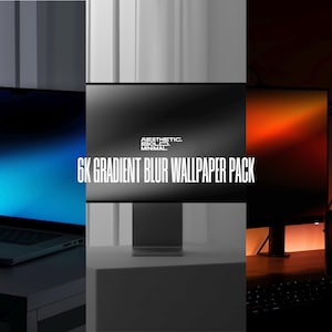 6K Elite minimalistisch behangpakket met gradiëntvervaging | Voor Mac en desktop