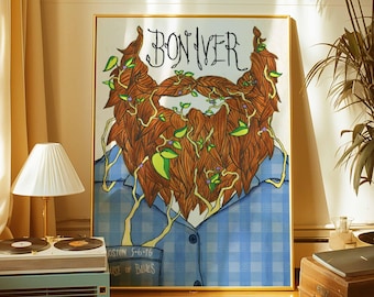 Bon Iver Album Cover Art Print | Framed Canvas Poster