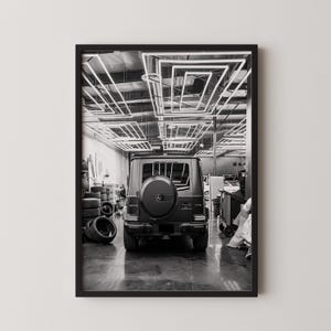 Mercedes G-Wagon Poster | Black and White Mercedes-Benz Wall Art | Mercedes G63 Wall Art | Stylish Car Decor for Garage or Home Office